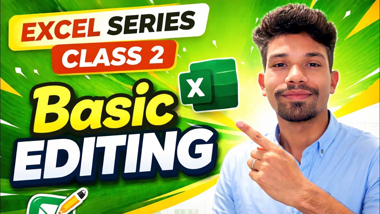 Microsoft Excel Class 2 - Basic Editing: Active Cell,Enter Data & Save(Beginner Tutorial) Sambalpuri