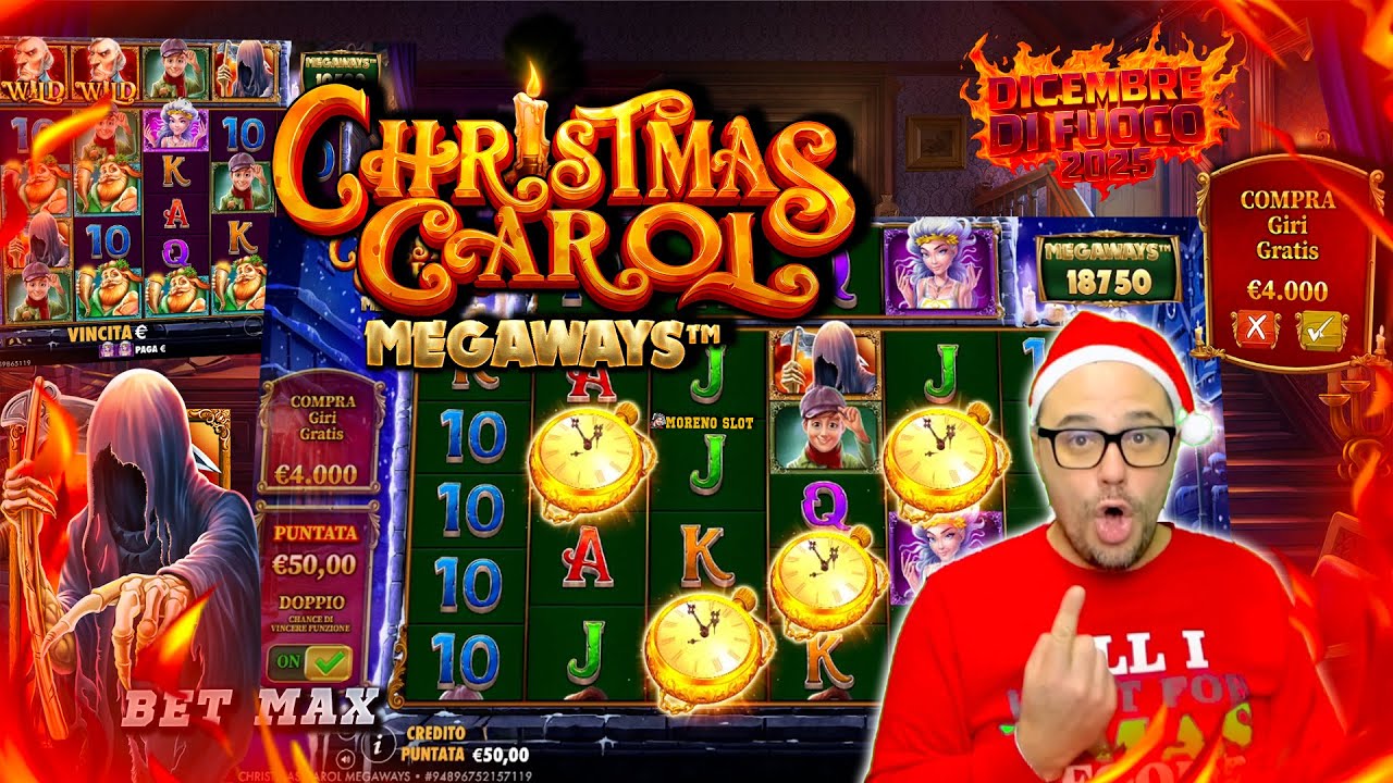 MORENO SLOT 🔴 - Acquisti BONUS Pazzi 🤑 alla CHRISTMAS CAROL MEGAWAYS 🕯️🎰 🎄Dicembre di Fuoco '25🔥
