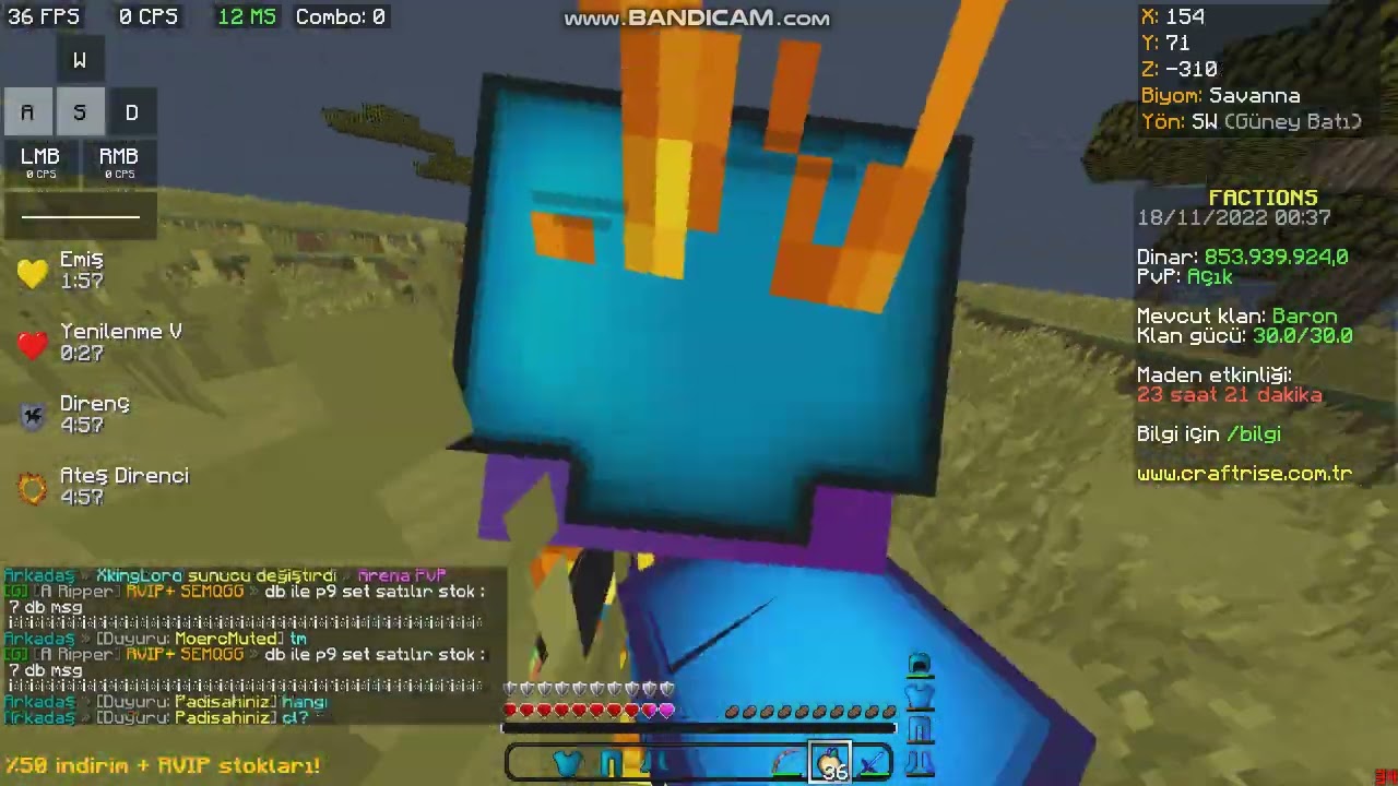 Craftrise factions xkanal_ erdolasfanboy HİLLE VİDEO SU