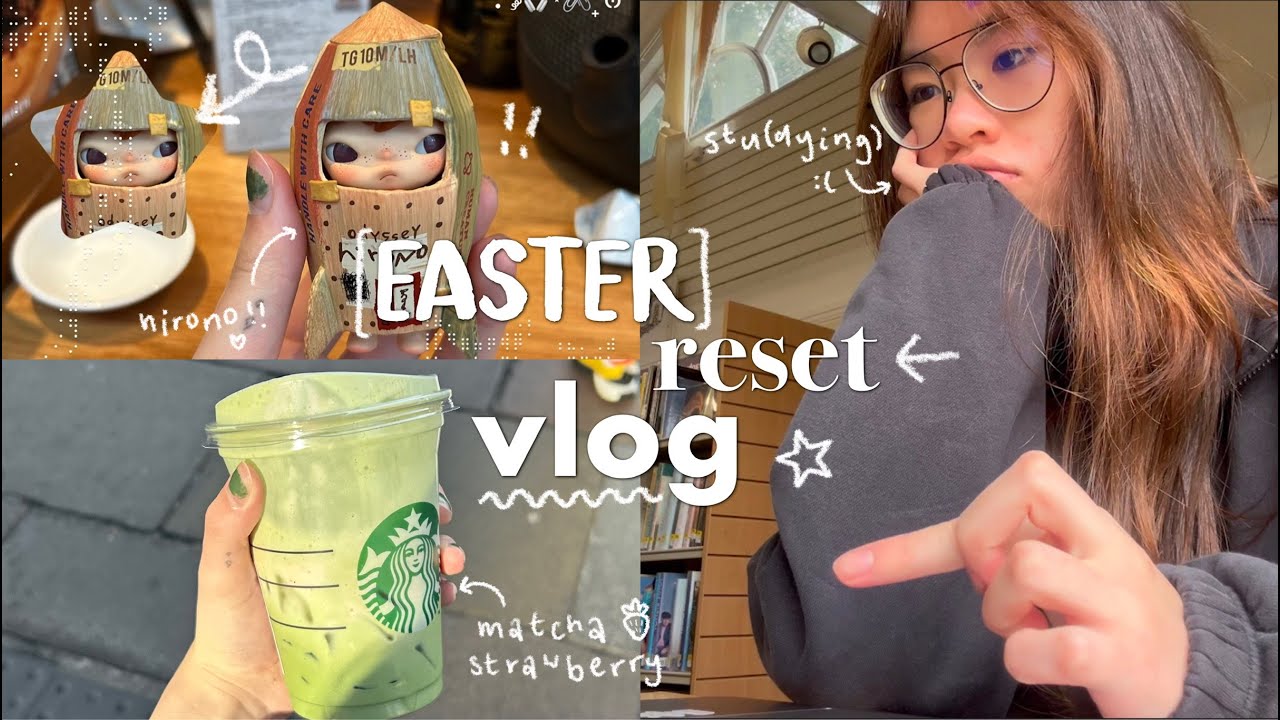 SCHOOL-GIRL vlog🎧: stressing for exams :( blind box unboxing, studying etc.
