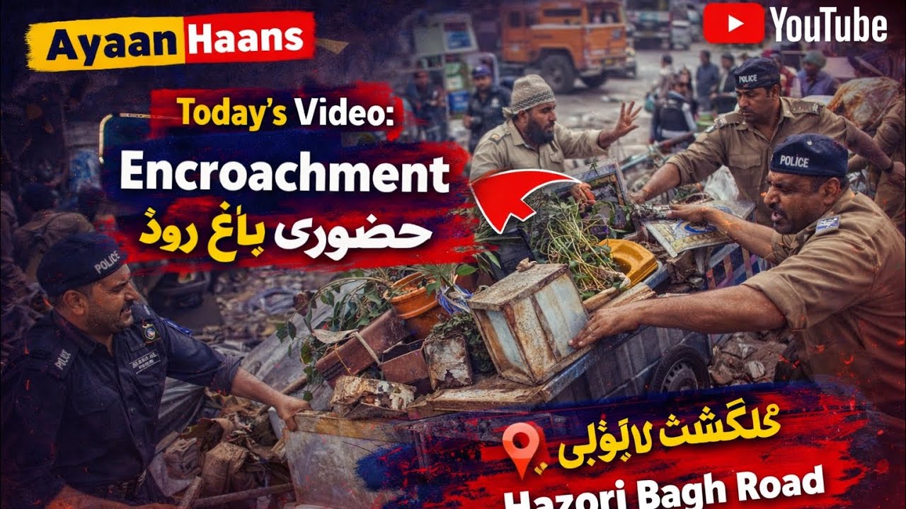 Hazori Bagh road  Encroachment Operation 
