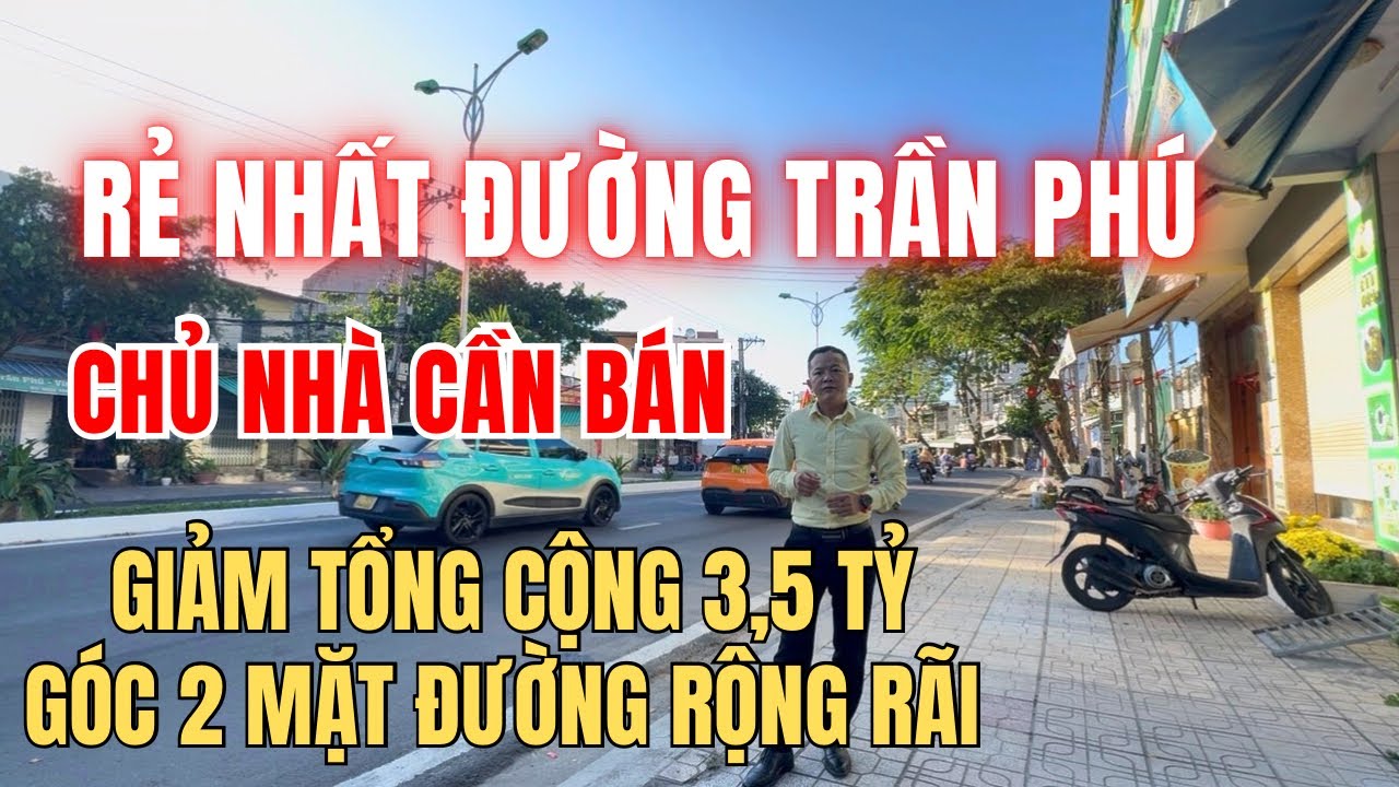 Rẻ nhất đường Trần Phú nha trang, ngôi nhà 2 mặt đường chủ cần Bán nên giảm mạnh.