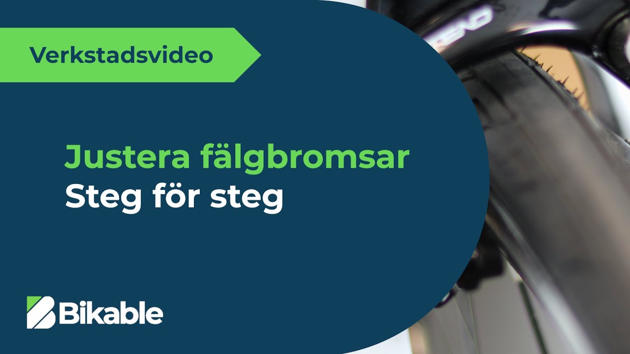Justera f&auml;lgbromsar/v-bromsar: Steg f&ouml;r steg