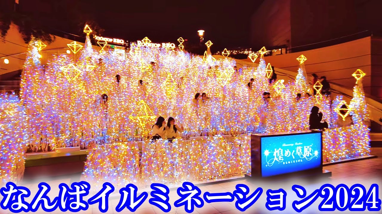 【大阪】なんばパークスのイルミネーション(2024)を撮影   Osaka Namba Illumination 2024 4K