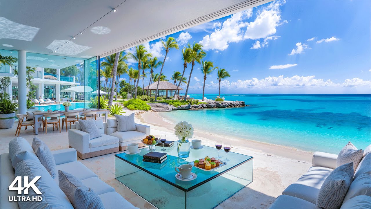 Happy Monday Jazz 🌊 Seaside Morning Ambience with Positive Bossa Nova Jazz for a Productive Week