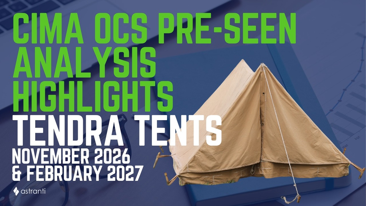 CIMA OCS Tendra Tents: ключевые моменты анализа материалов &mdash; ноябрь 2026 г. / февраль 2027 г.