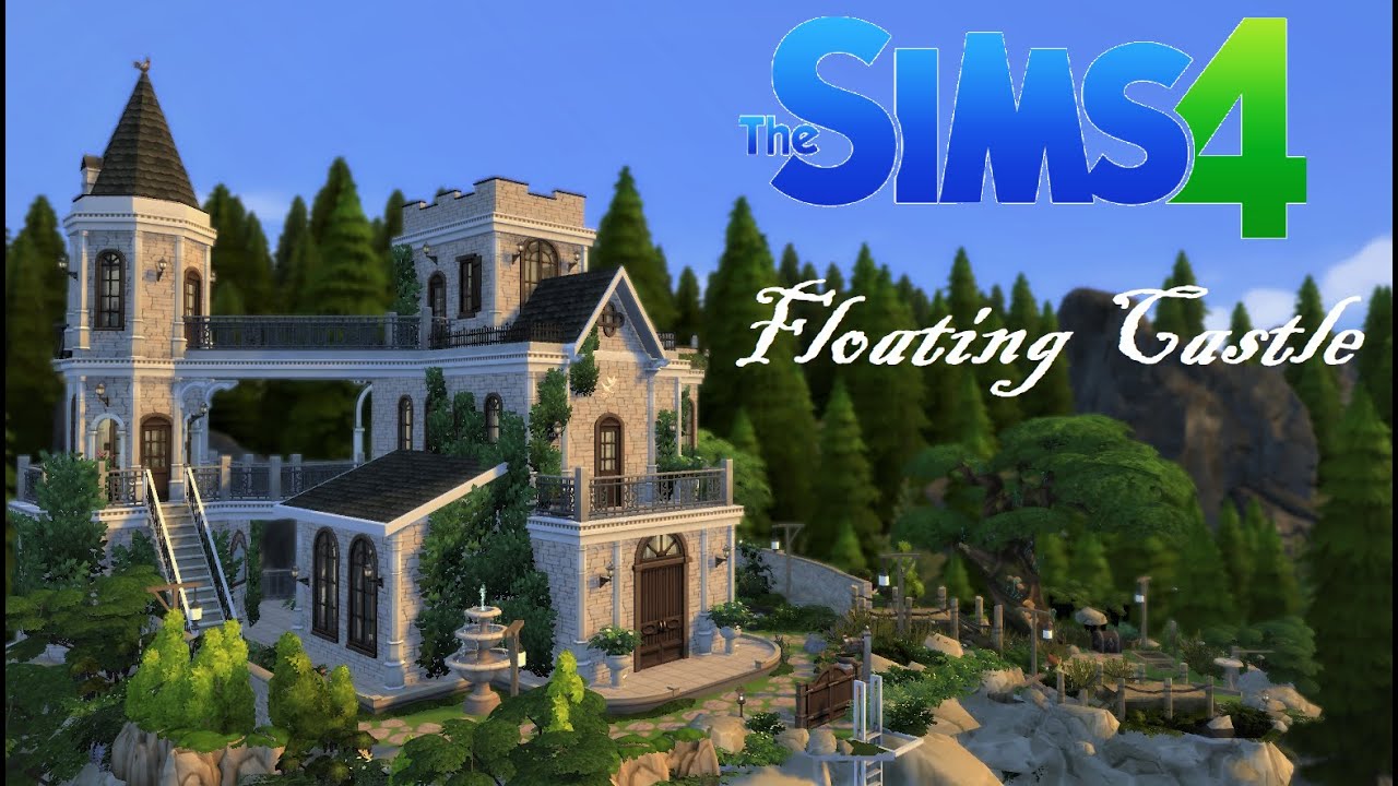 The Sims 4 - Stop-Motion-Builds: SPELLCASTER'S RETREAT - FLOATING CASTLE - Base Game Only [NO CC]