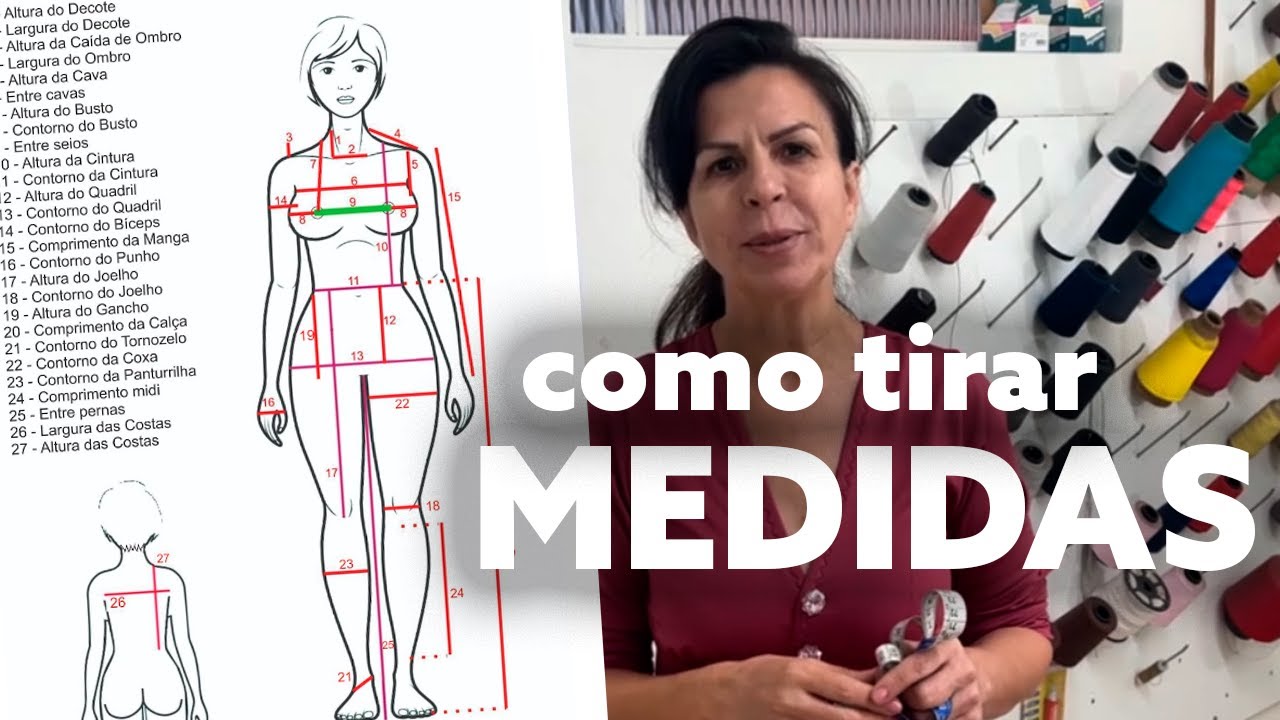 COMO TIRAR MEDIDAS - Para roupas - Videoaula explicativa