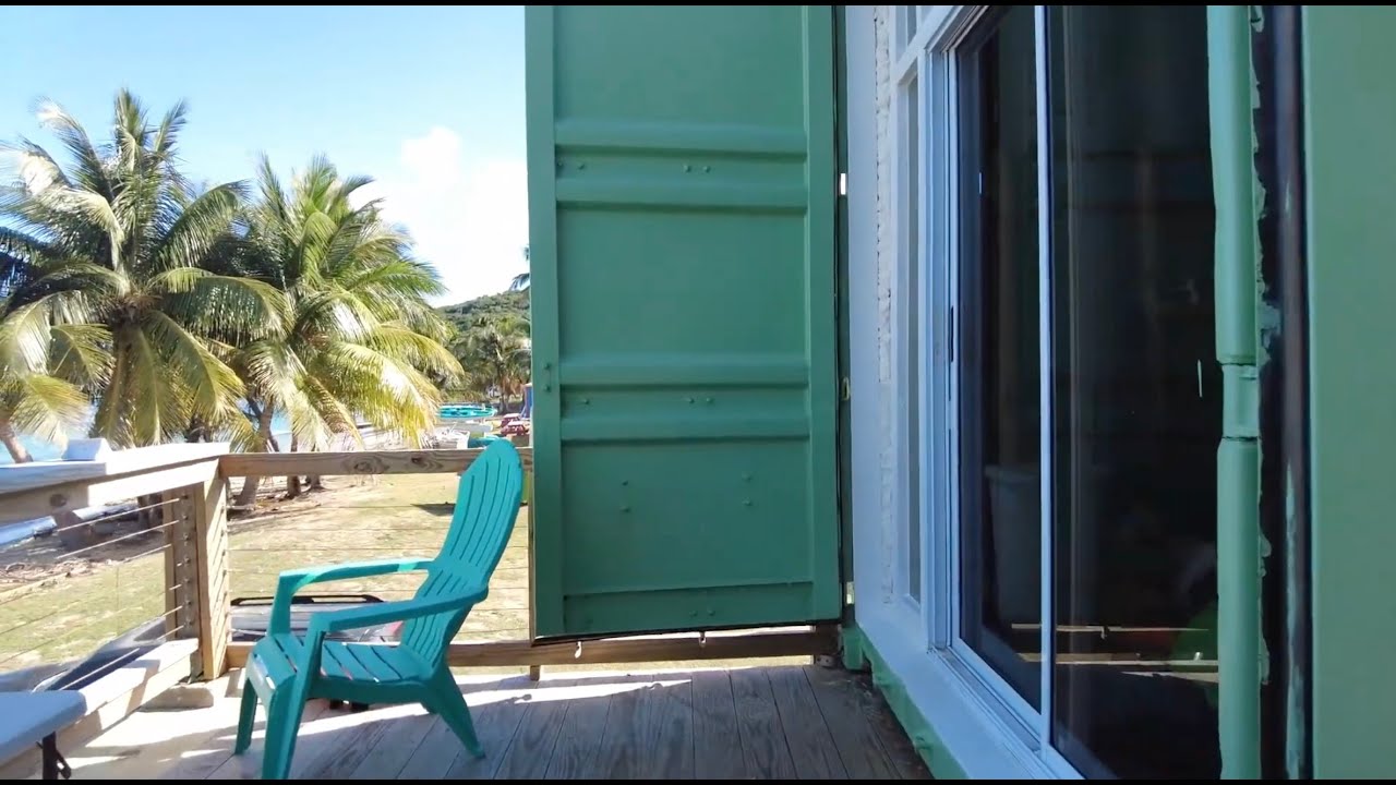 One-year review of Tiny Home Shipping Container on the beach Stilt Home Cane Bay St Croix USVI S4E7