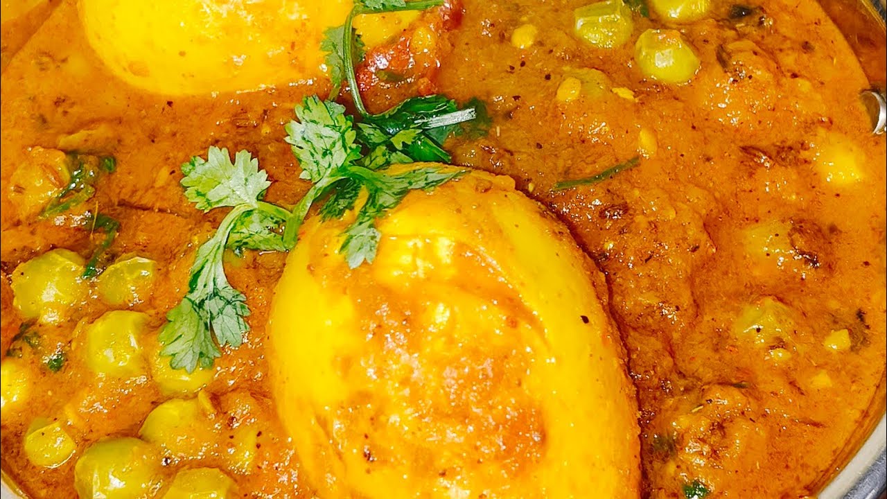 New Style Matar Aanda Curry Recipe|