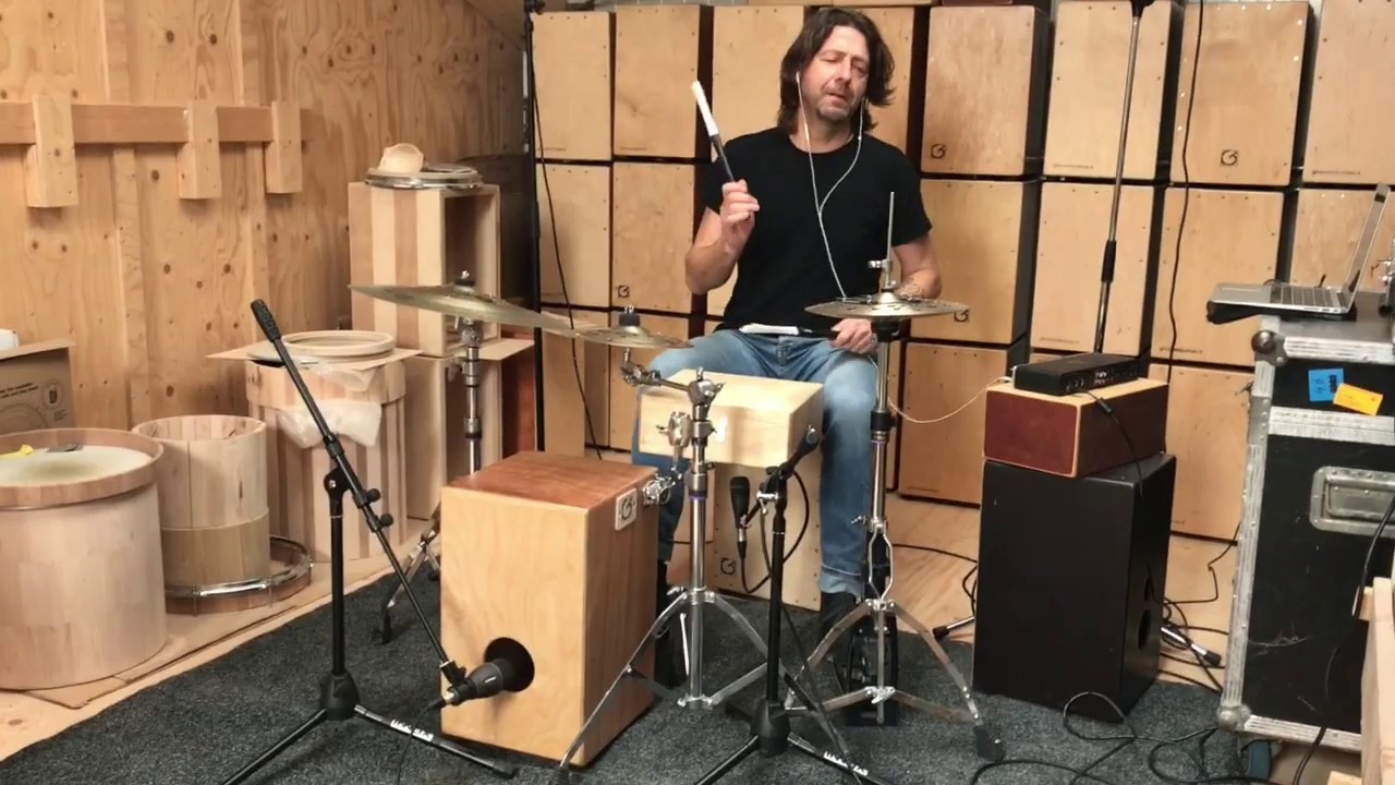 Groove Industries Mini Cajon Drum kit demo.