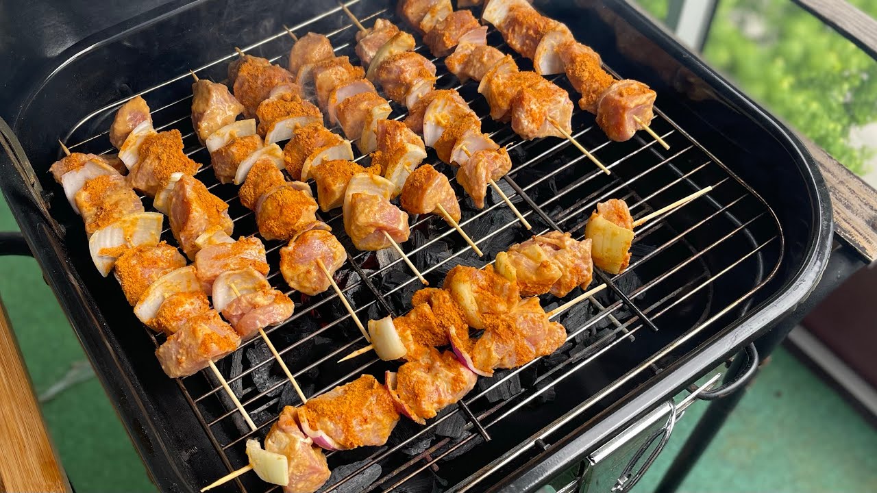Charcoal Grilled Pork Kebab| Suya Kebab | Skewers | Juicy Grilled Pork | Recipe | Lovystouch