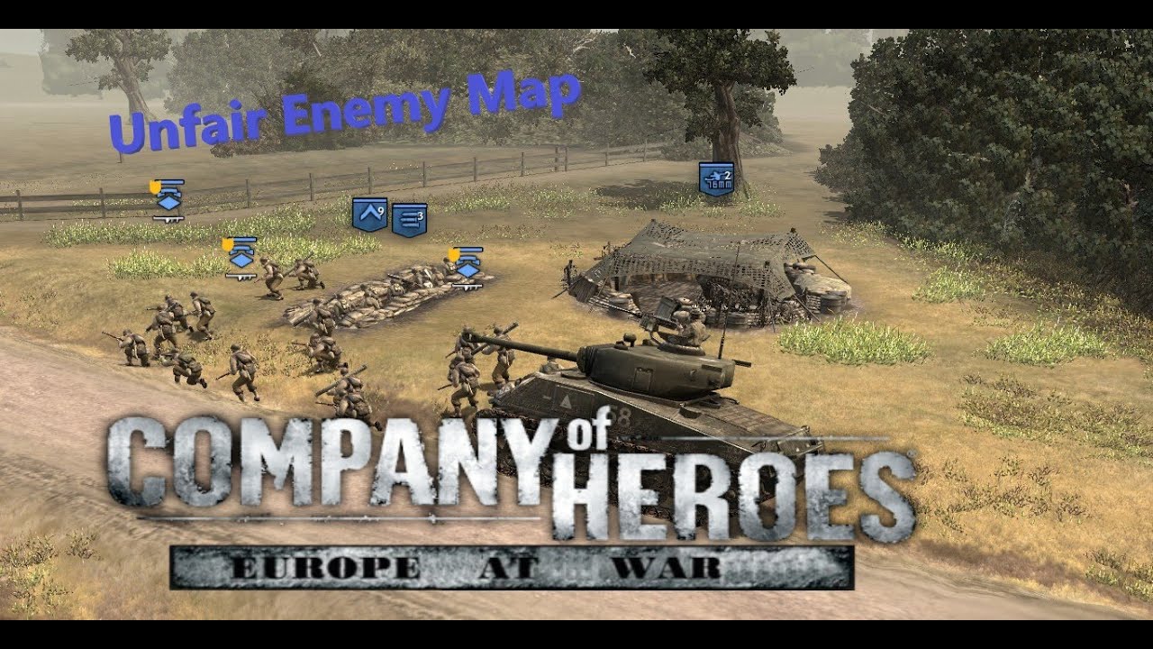 Company of Heroes Unfair Enemy Maps (Allied part28) 1vs2 Expert [Europe At War mod]