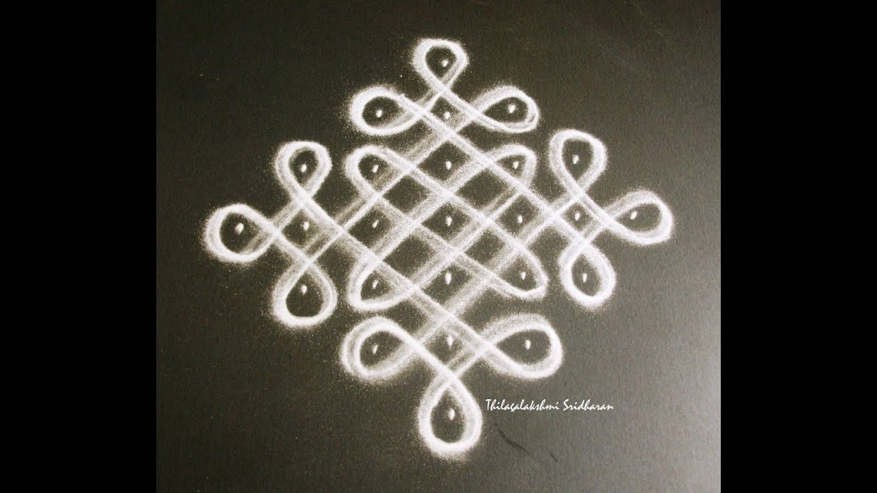 SIMPLE CHIKKU KOLAMS WITH 7-1 DOTS FOR BEGINNERS [PART 1]