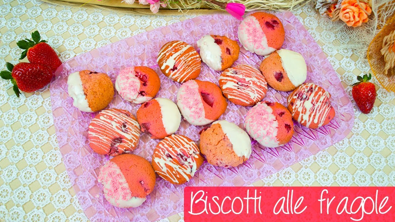 BISCOTTI ALLE FRAGOLE 🍓 - Ricetta Facile | Il Paradiso Delle Tentazioni