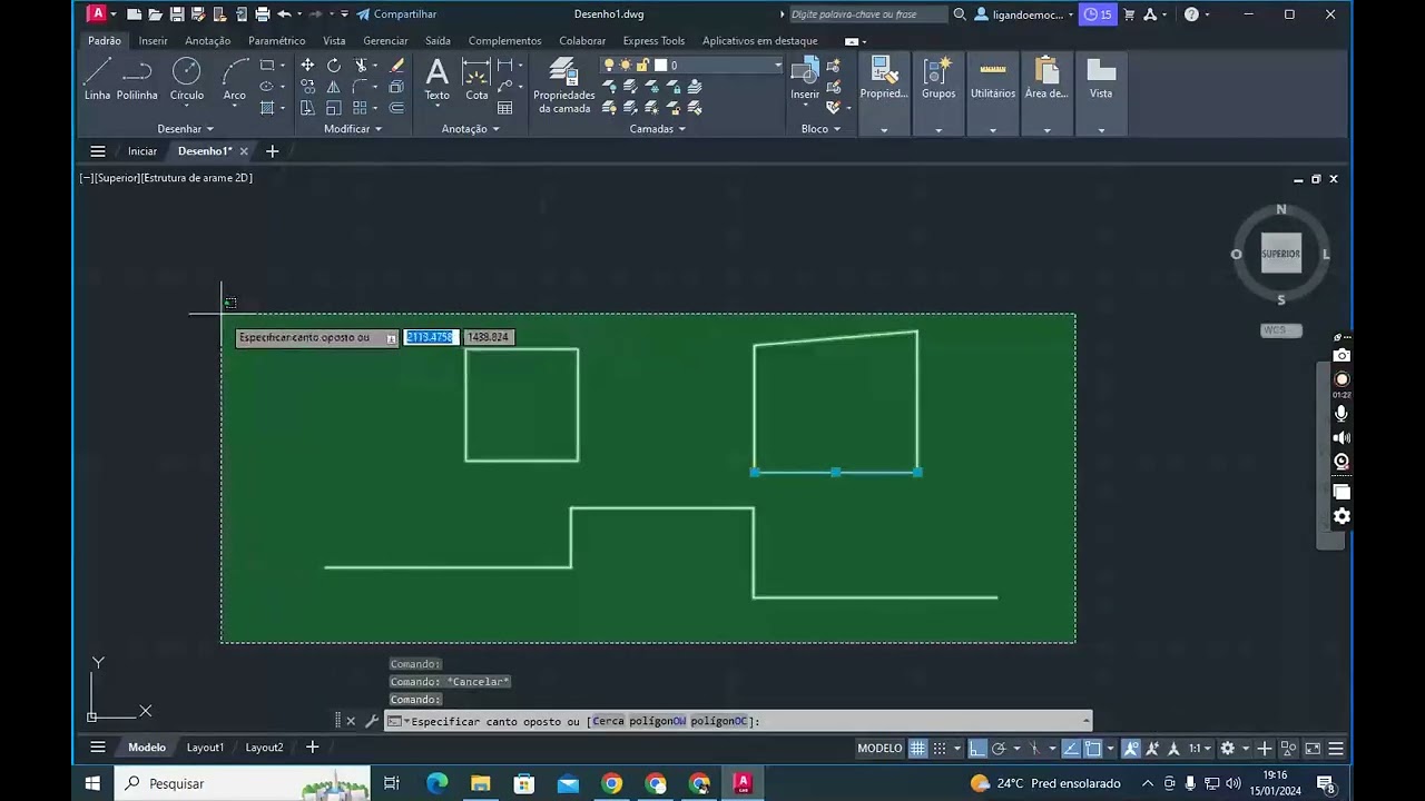 Como Fazer uma Polilinha no AutoCAD 2024   Trim