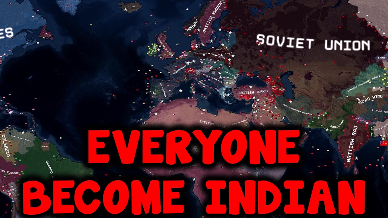 IF Everyone Become Indian in WW2? - HOI4 Timelapse