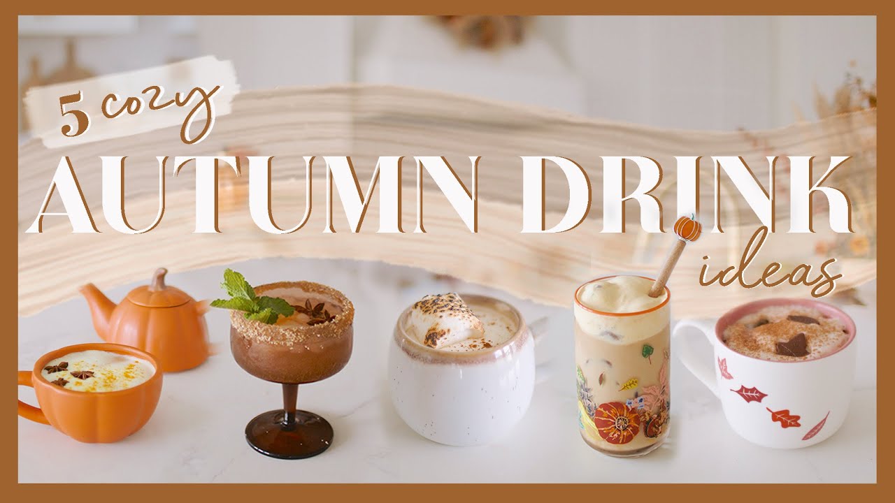 5 COZY DRINK IDEAS | fireside latte, fall fizz, pumpkin sugar brew, golden chai, mocha, & more!☕️🍂