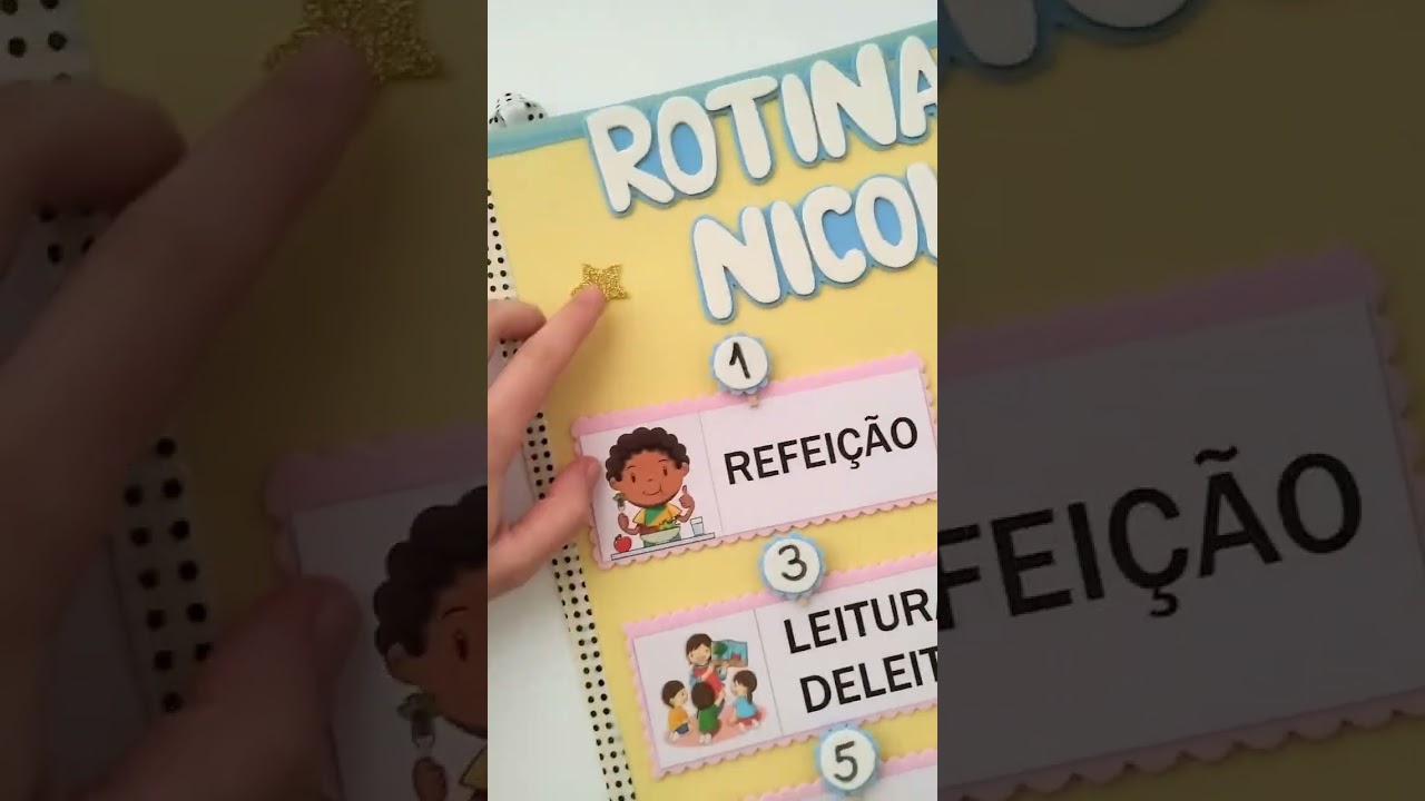 Painel rotina com nome da crian&ccedil;a, rotina personalizada para crian&ccedil;as