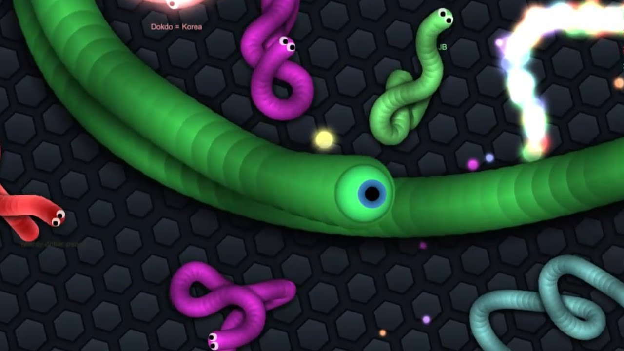 Slither.io Small A.I. vs BIG Snakes #jacksepticeye screen