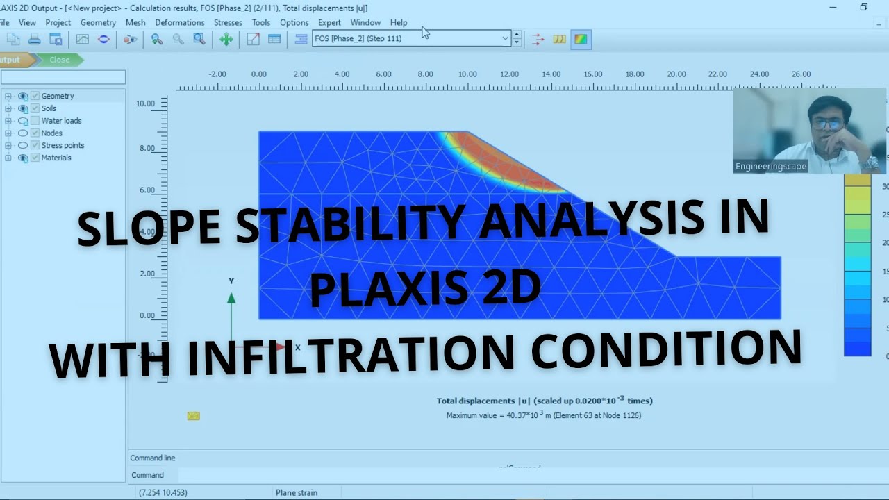Slope Stability in Plaxis 2D with Rain Infiltration Condition