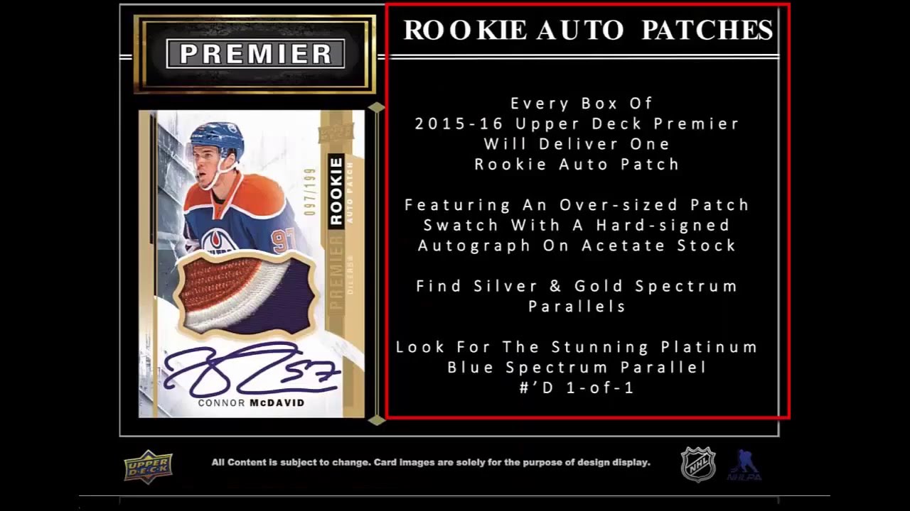 2015-16 UD Premier Hockey