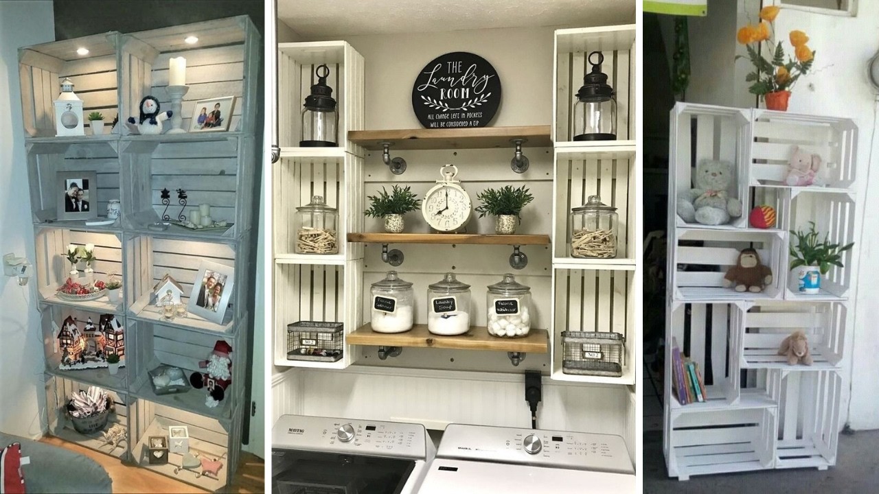 +177 grandiosas iDEAS para REUTILIZAR CAJAS de FRUTAS de MADERA en piezas decorativas y funcionales