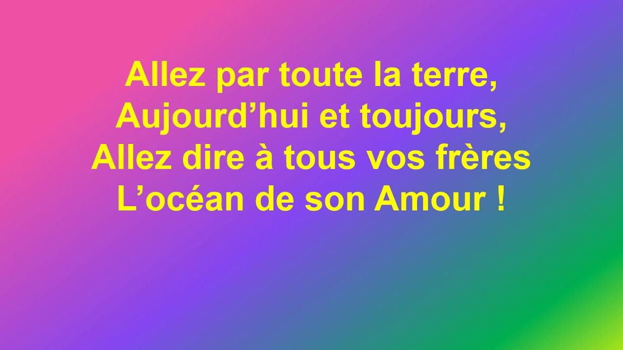 Allez par toute la terre