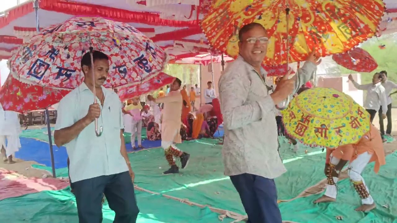 मामाजी महाराज मन्दिर ठाकुरवास प्रोग्राम गैर नृत्य 2024 गेहलोत परिवार सिरवी समाज ठाकुरवास 2024