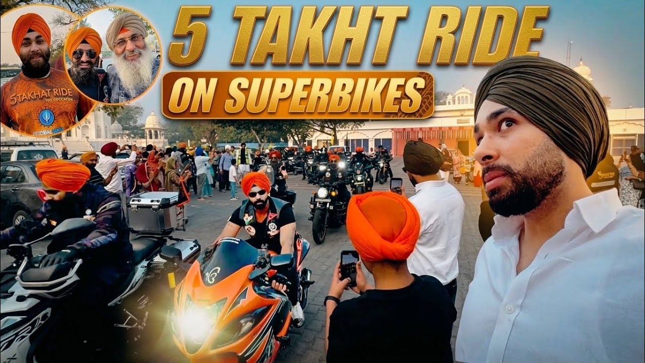 Longest Sikh Ride Begins! 5 Takht Ride Started on Superbikes 🏍️