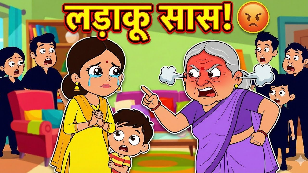लड़ाकू सास 😱Moral Story | #cartoonstory #animation 