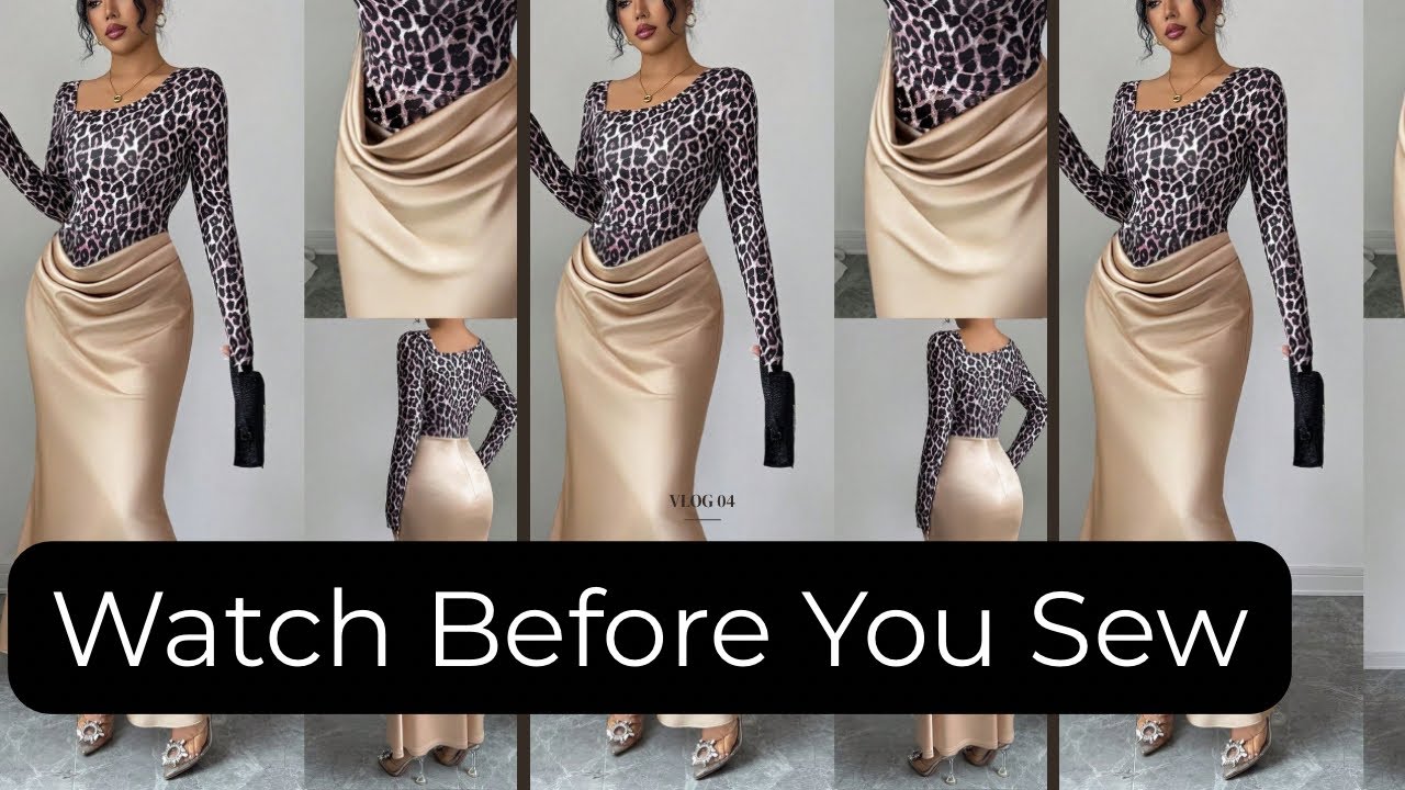 How To Sew a Draped Hip Skirt | Step-by-Step Sewing Tutorial(Beginner’s friendly)