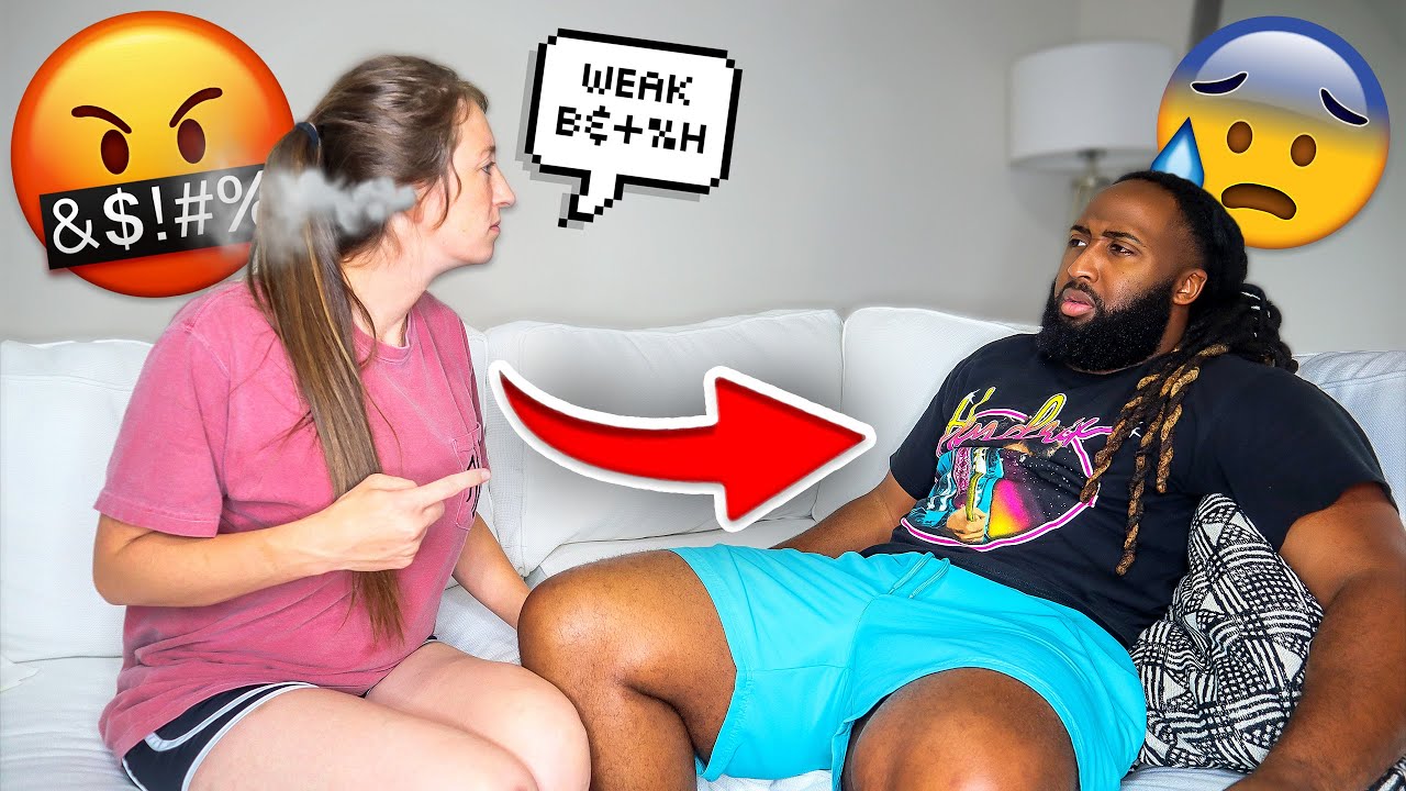 Calling My Boyfriend A WEAK "B" WORD To CATCH His Reaction!