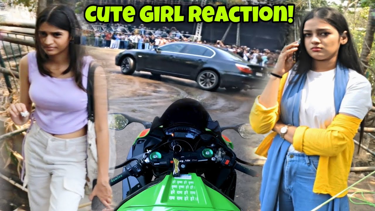 Cute College Girls Lovely Reactions On Loudest Zx10r💚|Full Rev In Event🤯Crowd Went Mad😲|Part 2