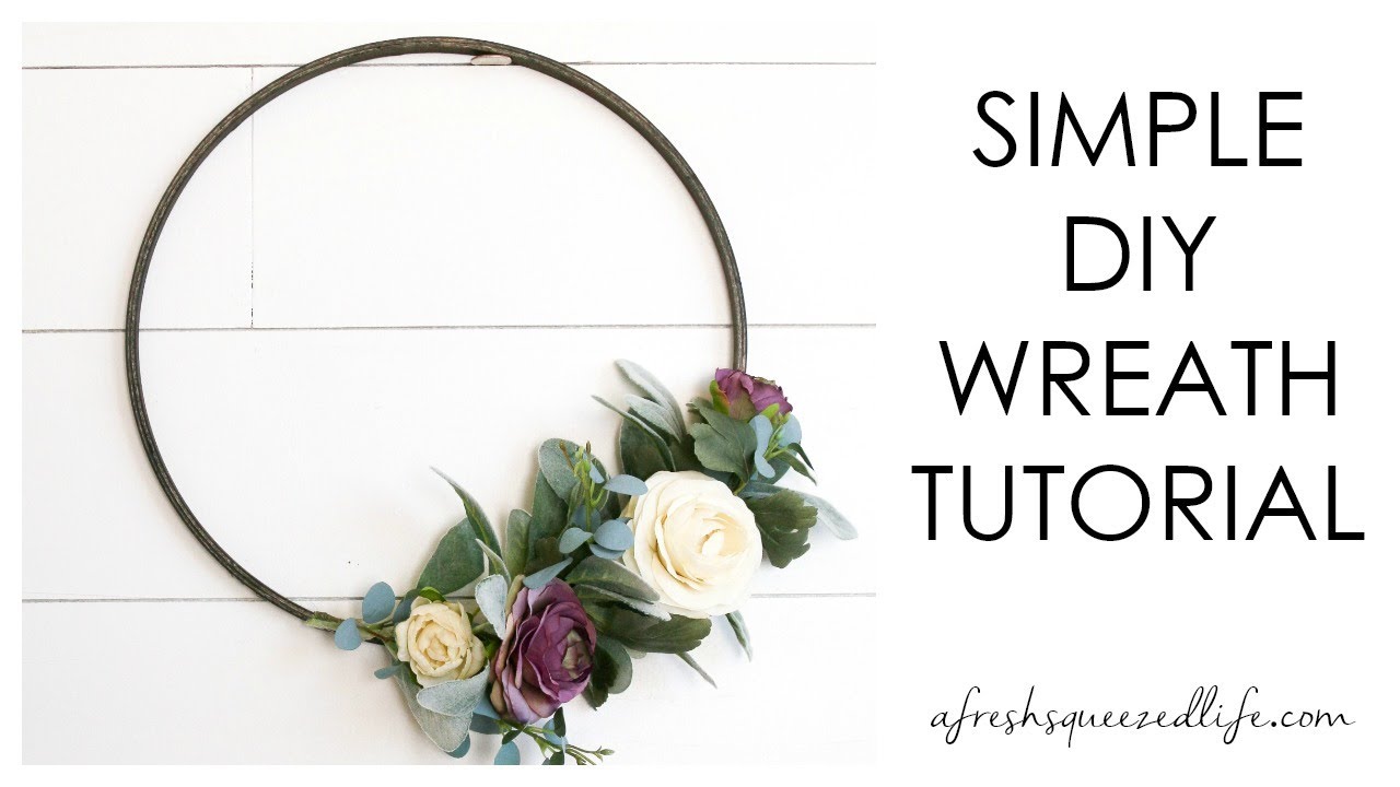MODERN And SIMPLE Hoop Wreath Tutorial