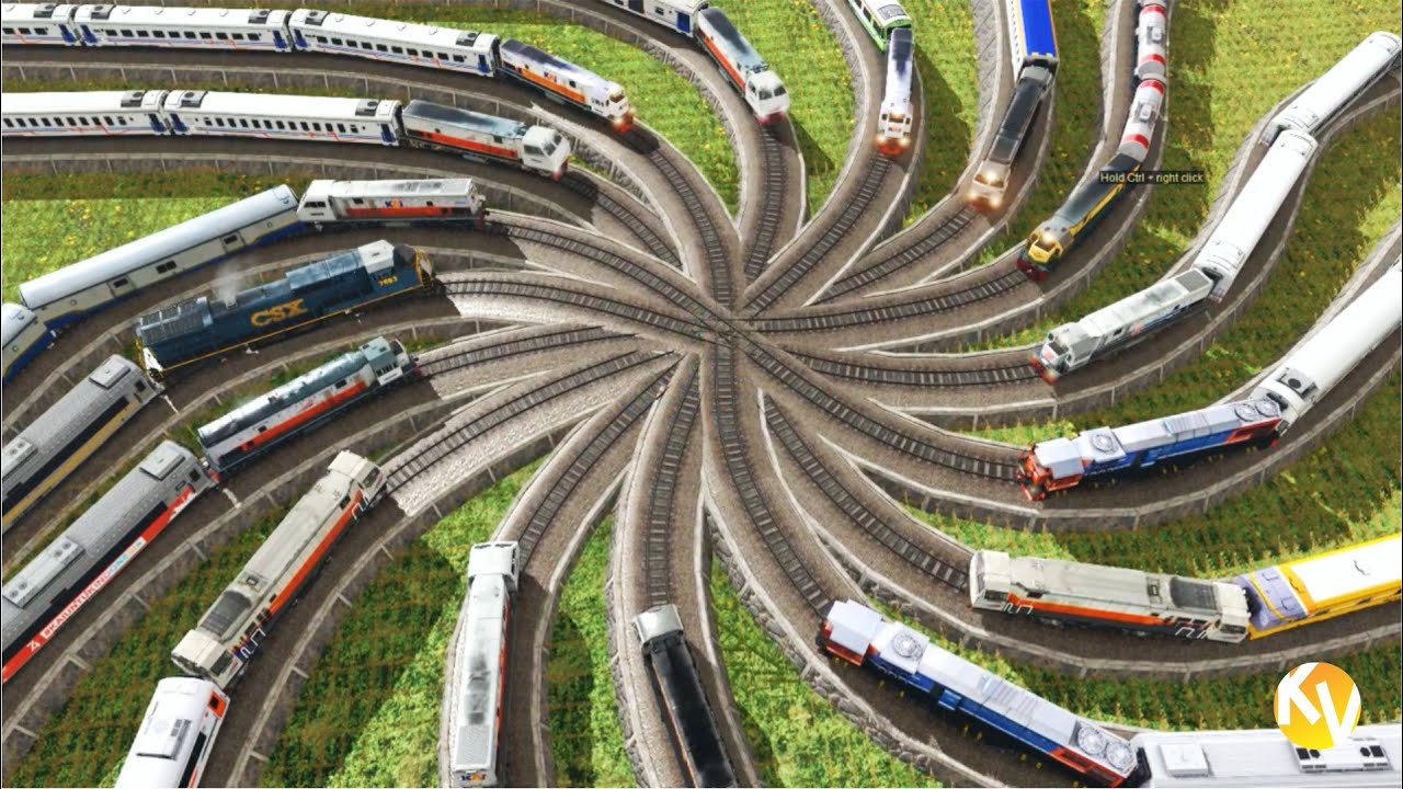Perlintasan Kereta Api super sibuk | Crazy Highly Traffic Track 🚂
