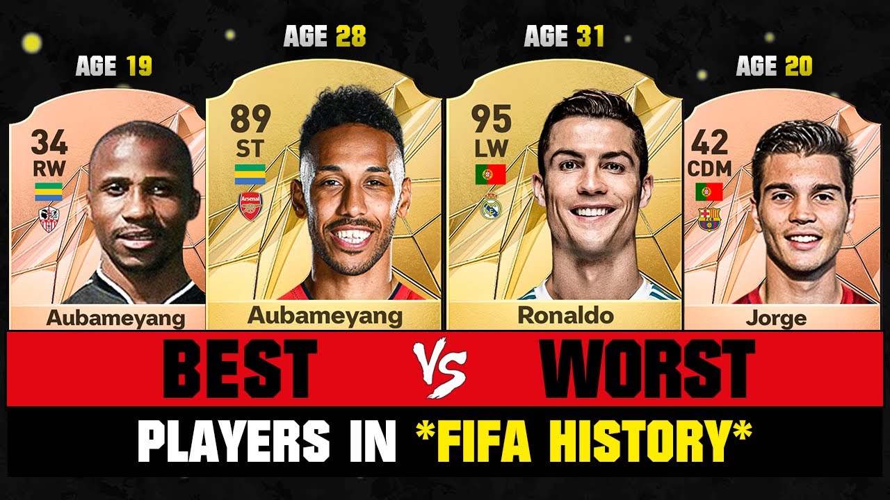 Every NATION'S BEST VS WORST Players in FIFA HISTORY! 📈📉 ft. Ronaldo, Messi, Auba… etc