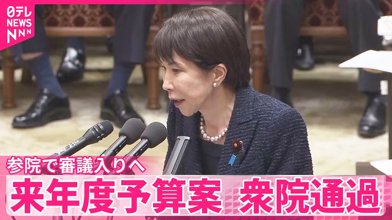 【来年度予算案】衆院通過…参院での審議入りへ  野党側「例年に準じて充実した審議を」