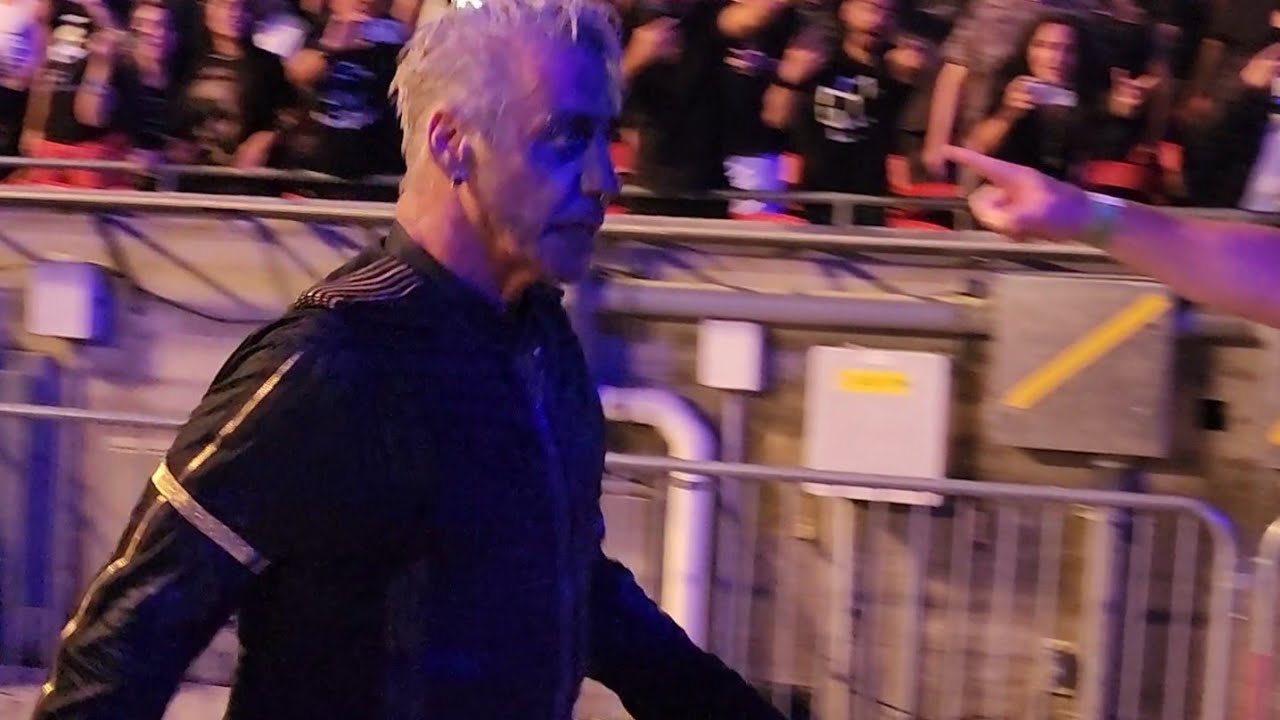 till lindeman from rammstein walking among fans at memorial collisseum L.A. sept. 24 2022