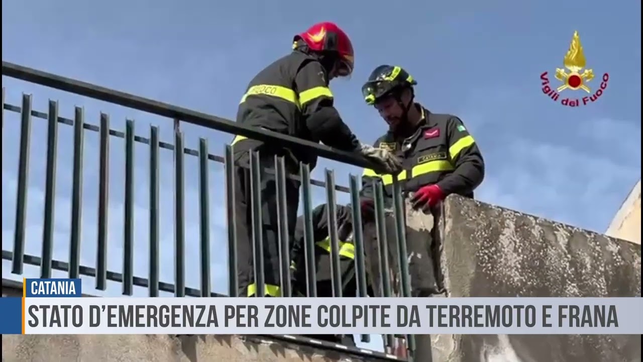 Catania: stato d&rsquo;emergenza per zone colpite da terremoto e frana