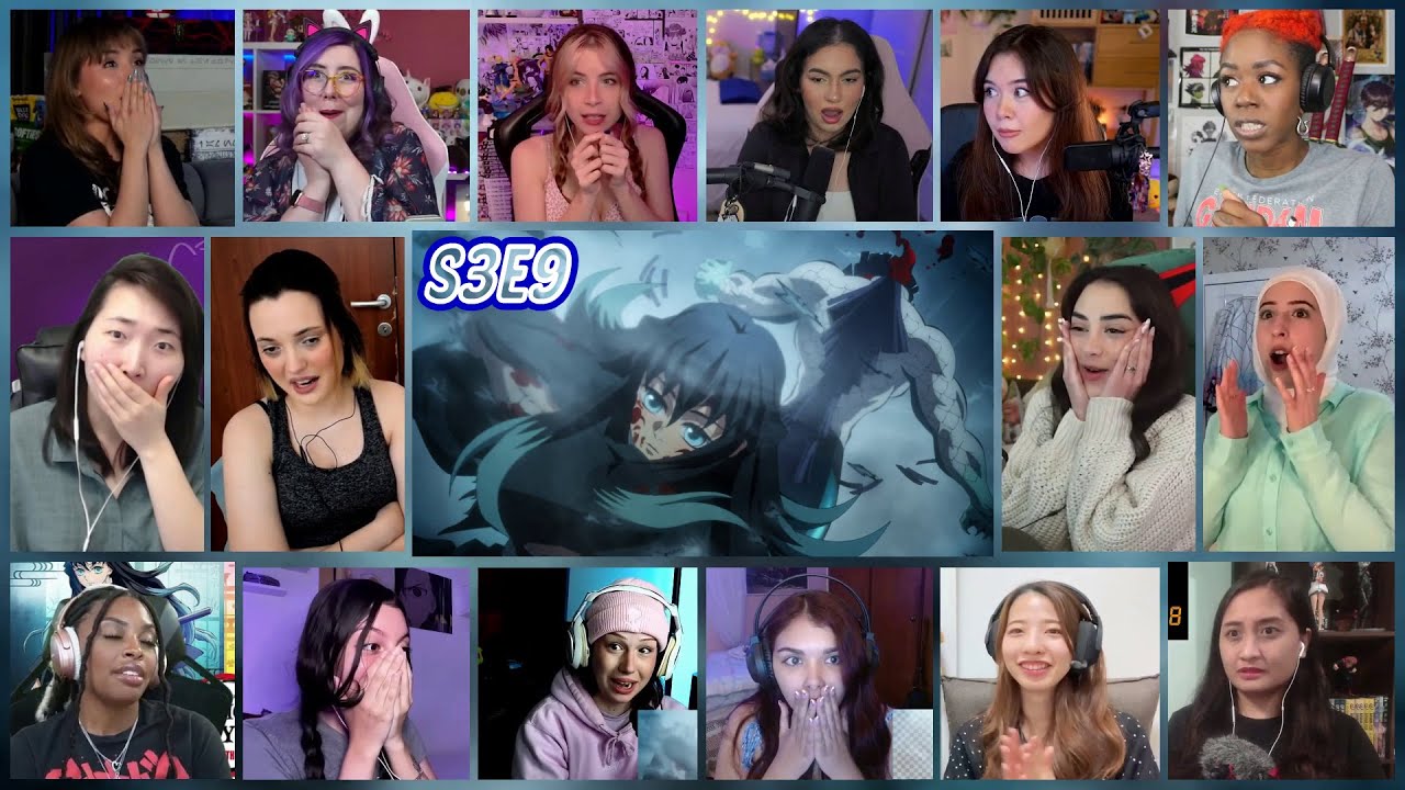 Demon Slayer Season 3 Episode 9 Girls Reaction Mashup | Swordsmith Village Arc Ep 9