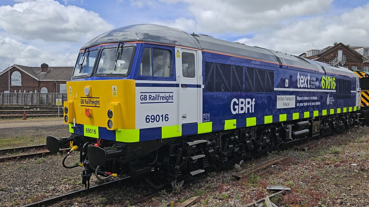 69016 promotes British Transport Police Safety Campaign.