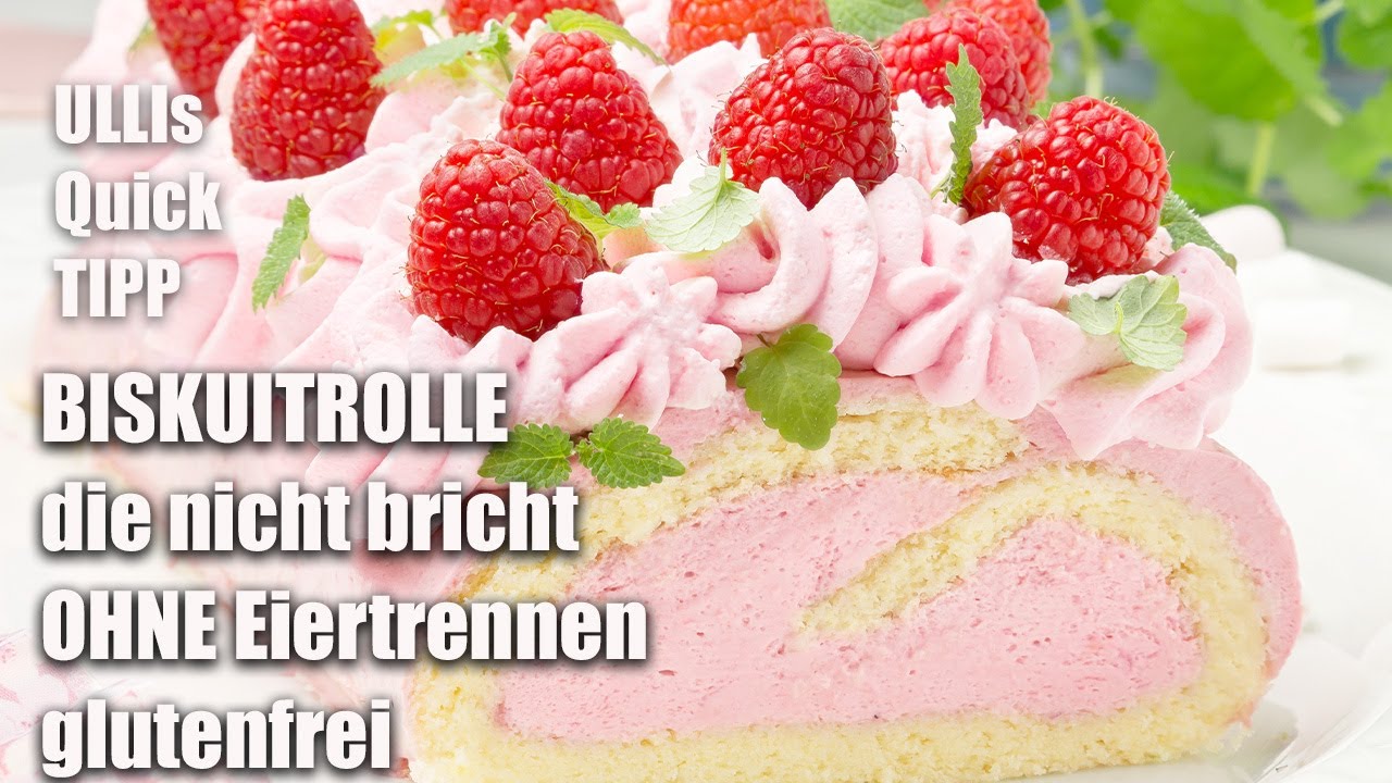 Zubereitung einer Biskuitrolle, die nicht bricht | ganz einfach ohne Eiertrennen erklärt von Ulli