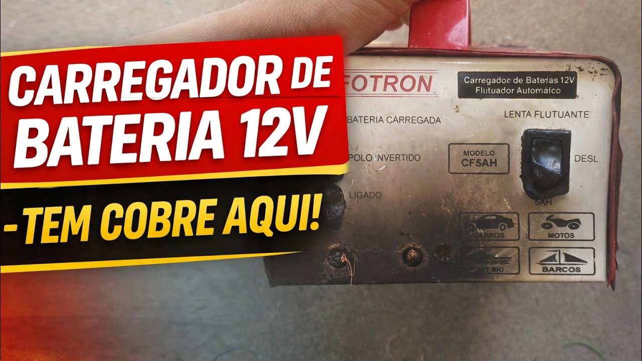CARREGADOR DE BATERIA 12V - COMO TIRAR O COBRE♻️