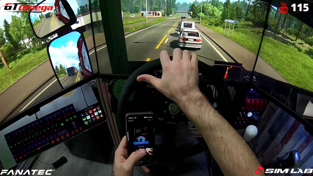 euro truck simulator 2/ new save game / career day five/ steering wheel+shifter