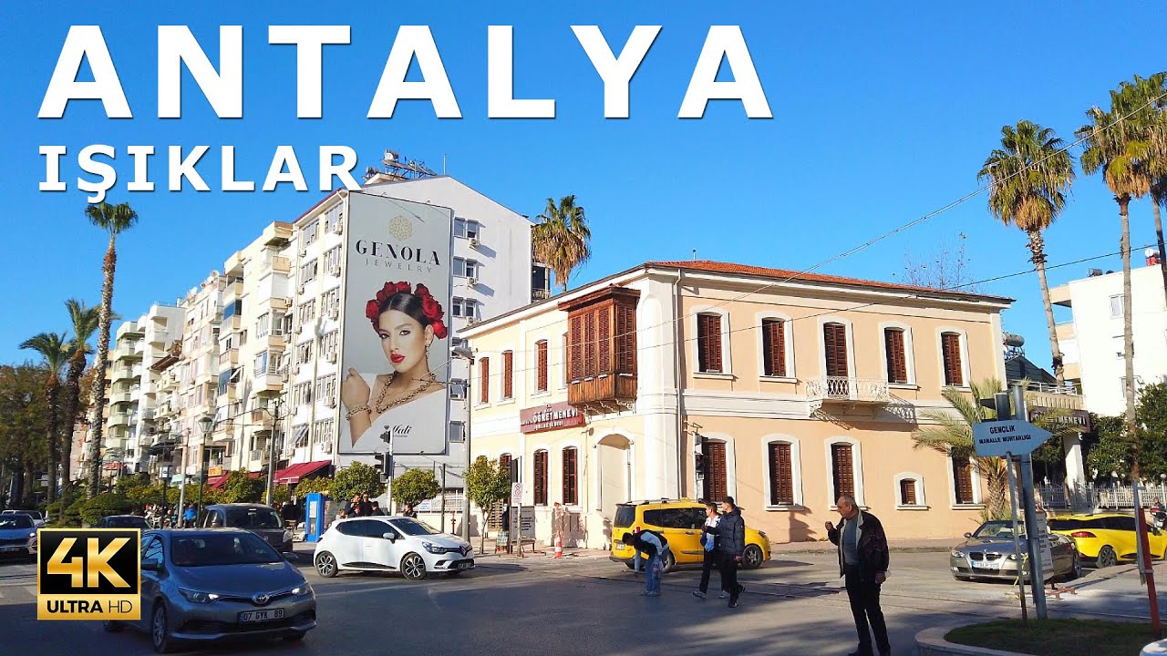 Walking in Antalya Isıklar Street, Turkey - Beautiful Promenade Walk in 2024 (