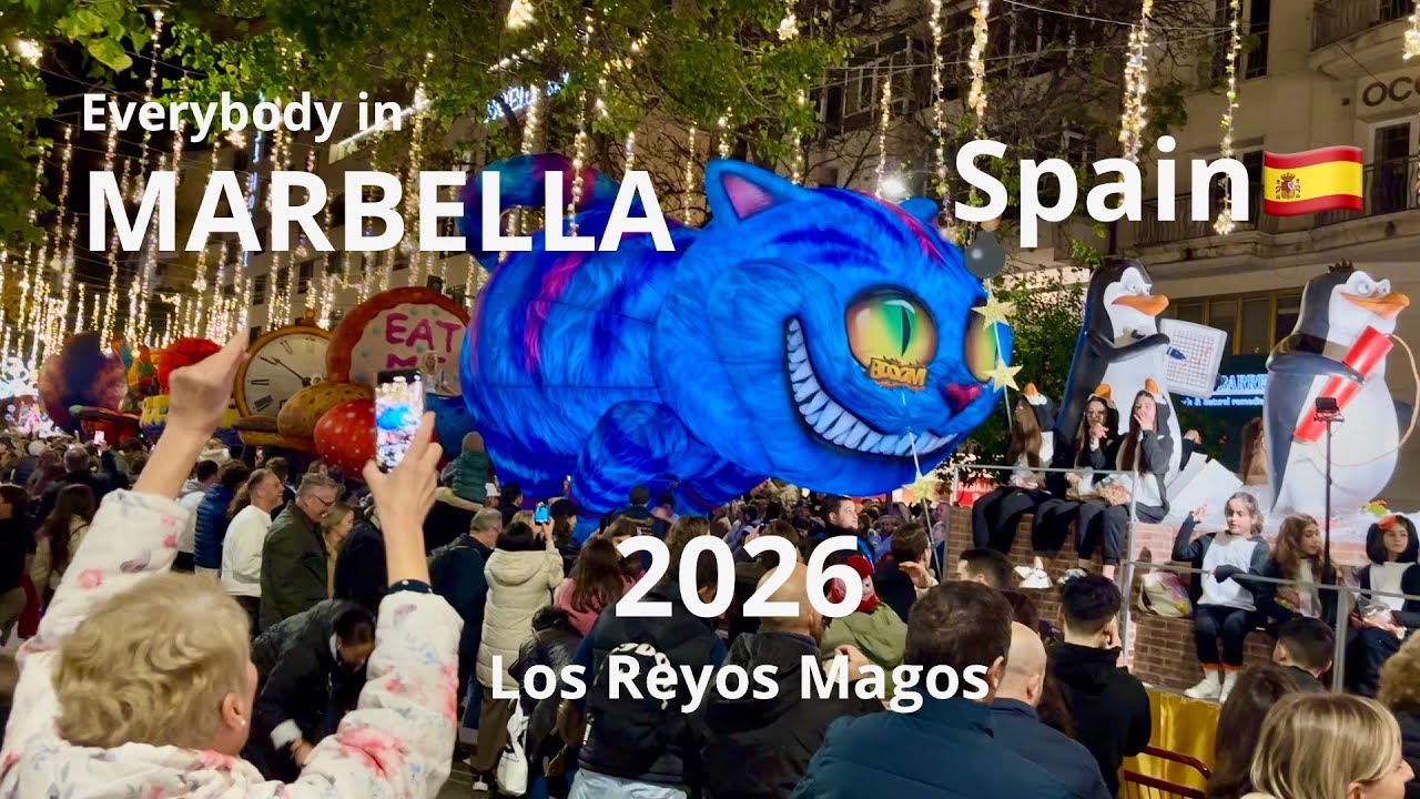 Marbella Spain 2026: Three Kings Parade & City Walk 👑 Cabalgata Reyes Magos 4K