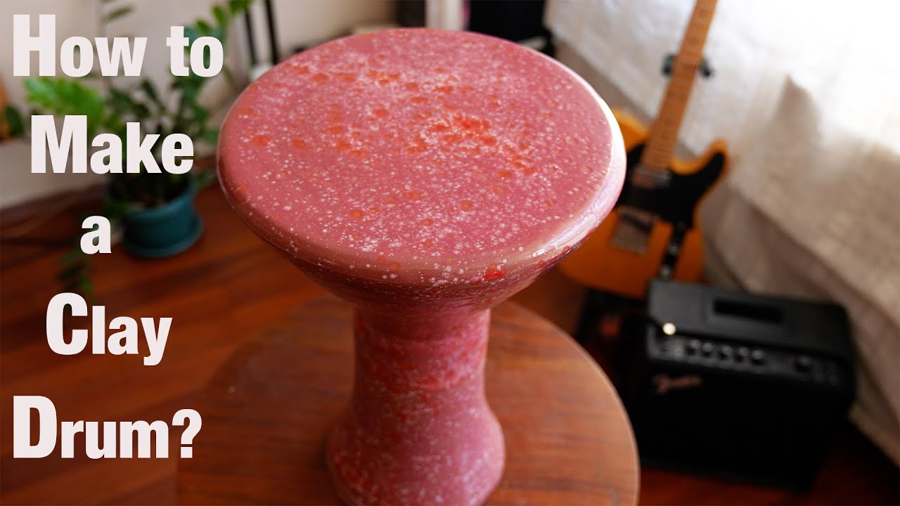 Как сделать музыкальный инструмент из глины? | Как сделать глиняный барабан? | 4K