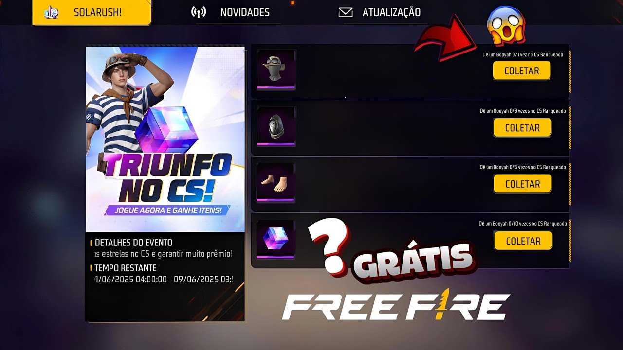 ATÉ QUE FIM!! CUBO MÁGICO PARA TODOS? CHAPÉU DO AVENTUREIRO, TROCA DE PROJETOS E MAIS - FREE FIRE 
