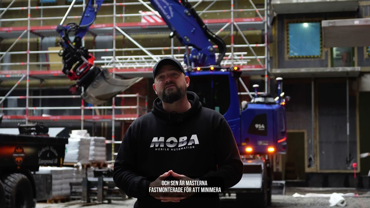 Swediggers maskin utrustad med system från MOBA Sweden